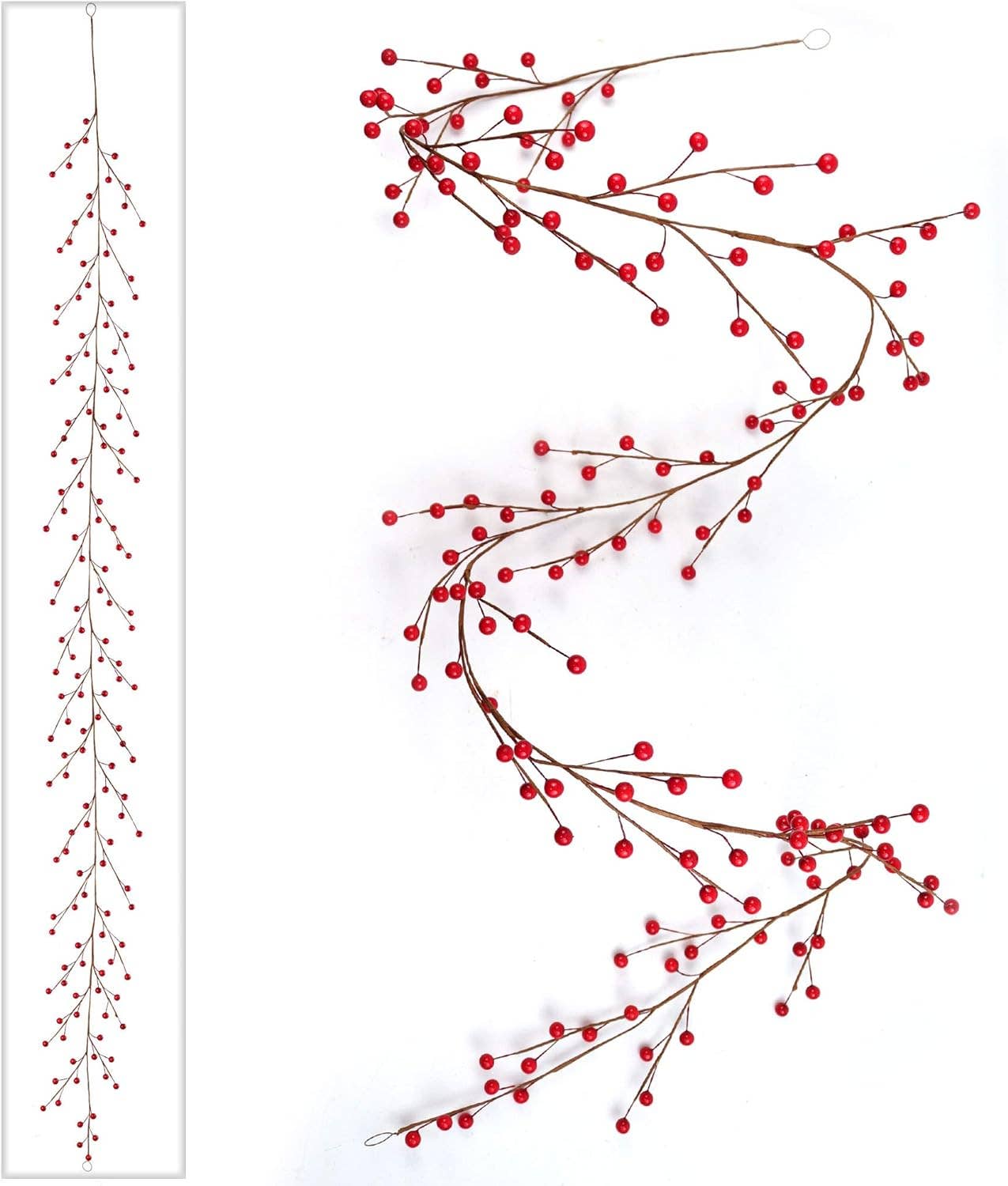 11" Red Berry Garland with 150 Berries - Holiday Decor: Red