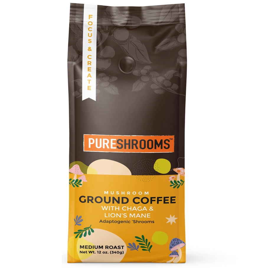 Pureshrooms Focus & Create Mushroom Ground Coffee