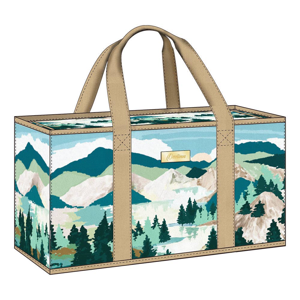 Impressionist Landscape Large Utility Tote Vibrant and Versatile Design