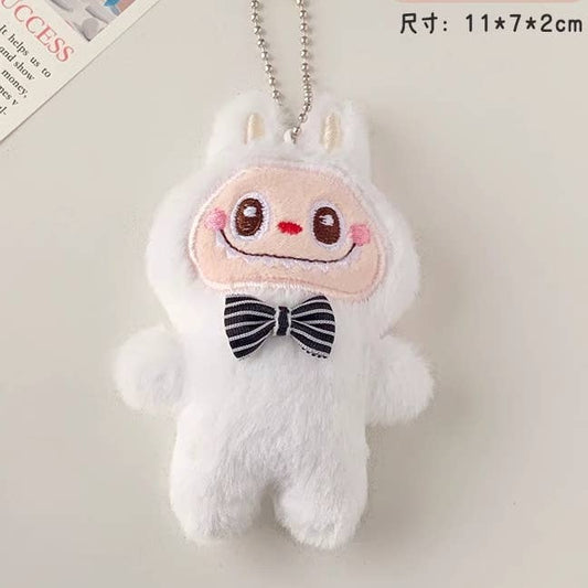 4.5"  Labubu Plushie Pendant/Keychain: White