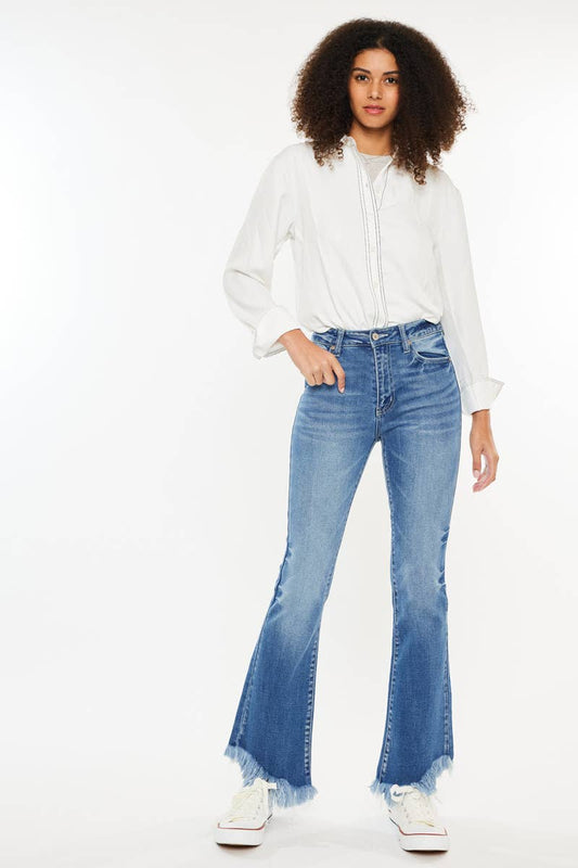 OPEN PACK HIGH RISE BOOTCUT JEANS-KC70048M: MEDIUM / 7/27