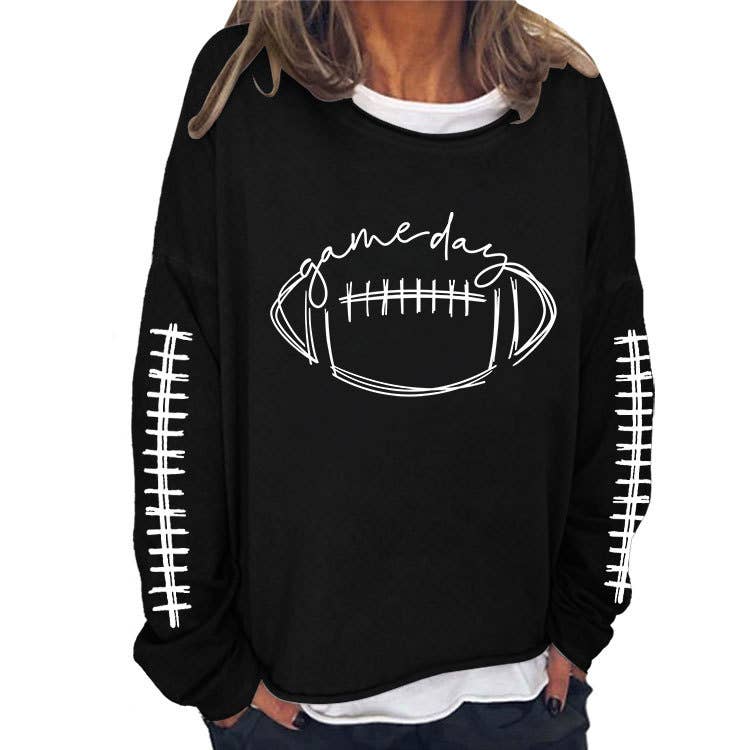 WOMEN FOOTBALL GAMEDAY LOOSE FIT PULLOVER: RED / (XL) 1