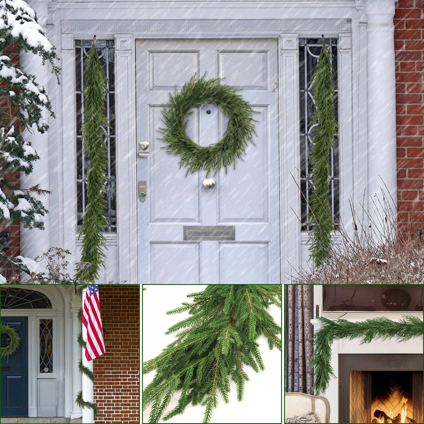 1 Pack 6' Real Touch Frasier Garland for Mantles, Staircases
