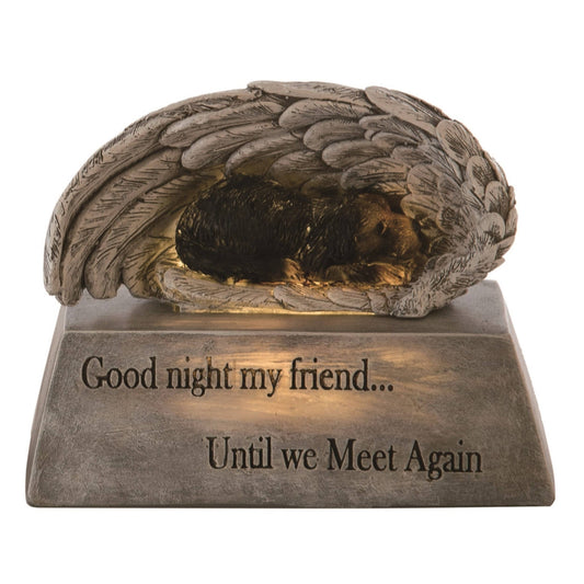 SALE Resin 6.75" Gray Spring Solar Memorial Stone Decor