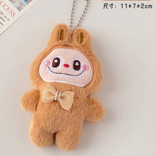 4.5"  Labubu Plushie Pendant/Keychain: Brown