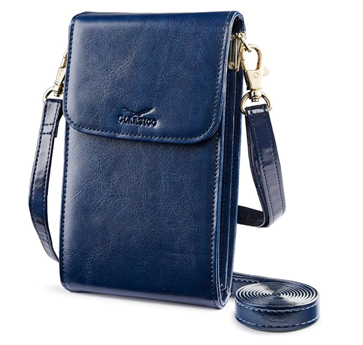Crossbody Phone Wallet - Sleek and Compact Design: Nevy Blue