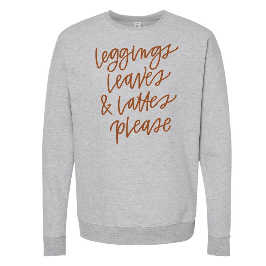 Leggings Leaves and Lattes Sweatshirt