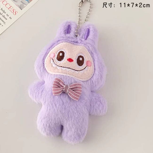 4.5"  Labubu Plushie Pendant/Keychain: Purple