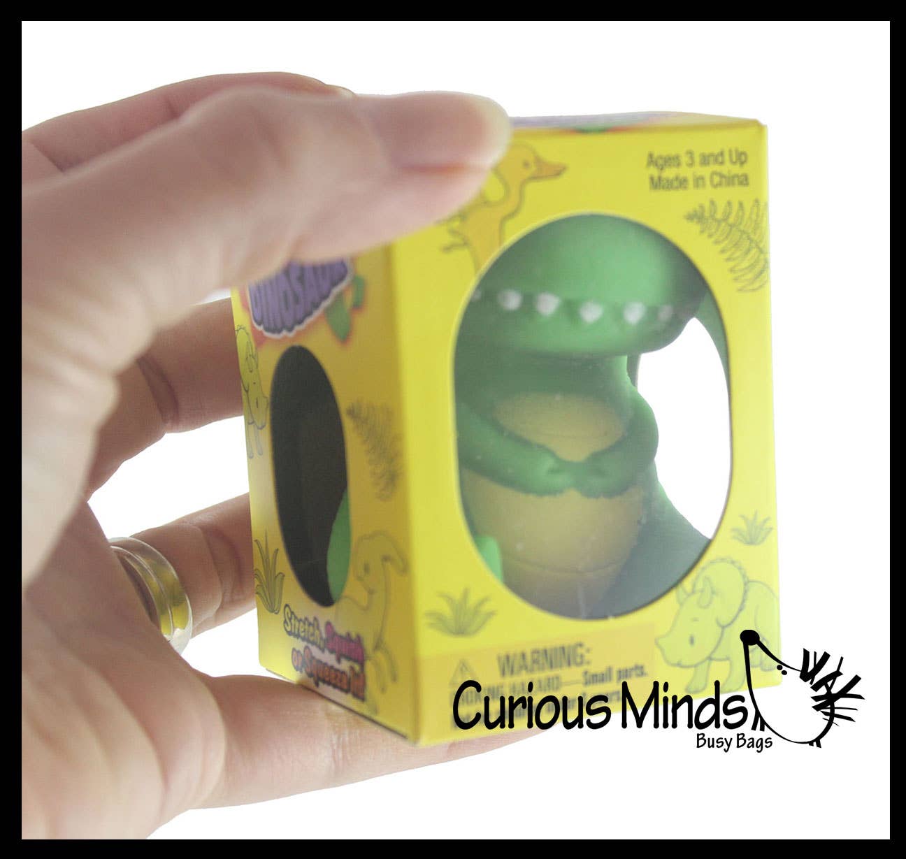 1 Dinosaur Soft Cream Doh Filled Stress Ball - Squishy Gooe