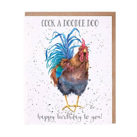 Cock A Doodle Doo Single Greeted Card