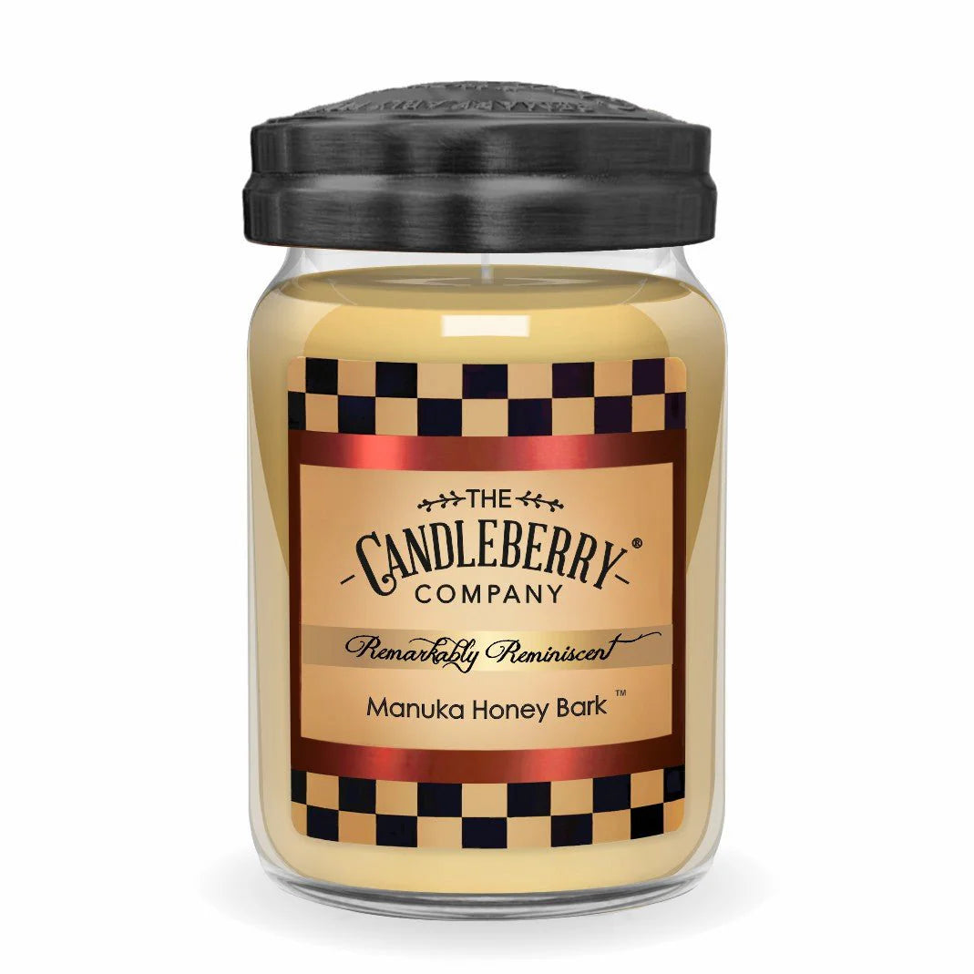 Manuka Honey Bark Candleberry Large Jar Candle