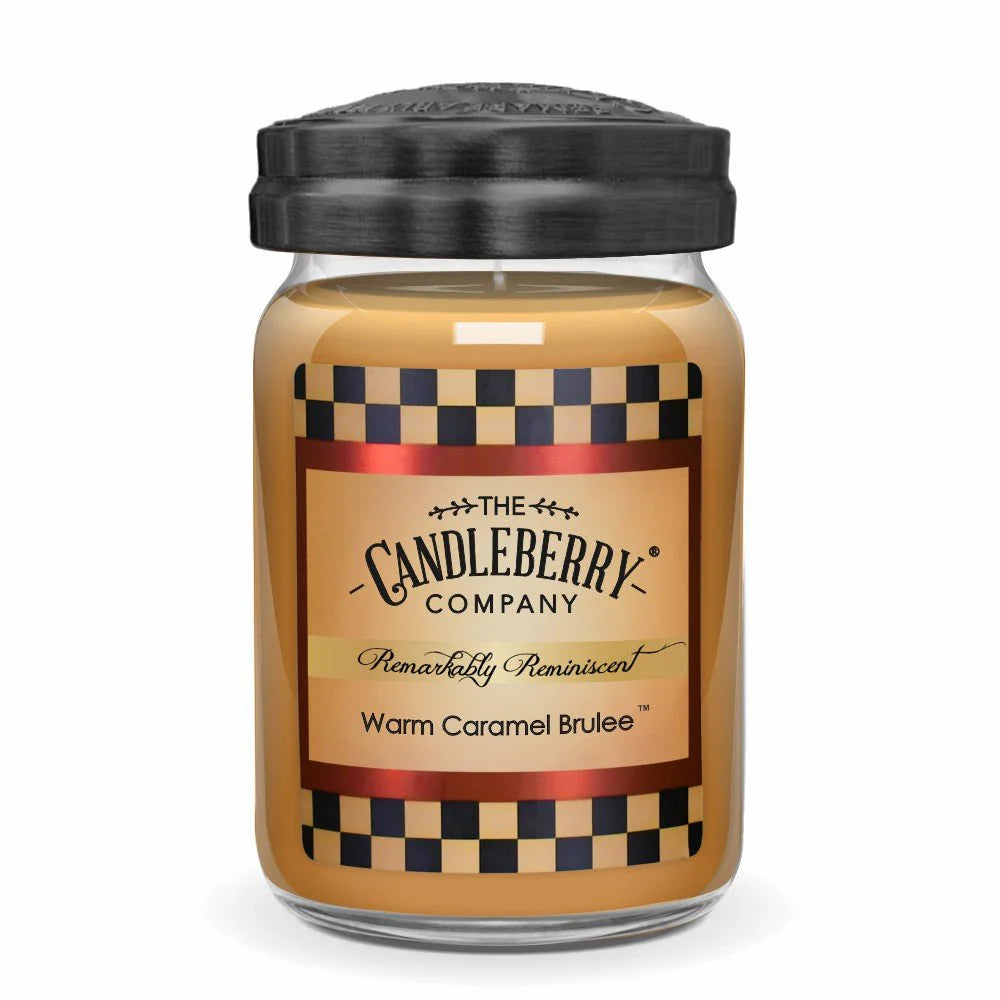 Warm Caramel Brulee Candleberry Large Jar Candle